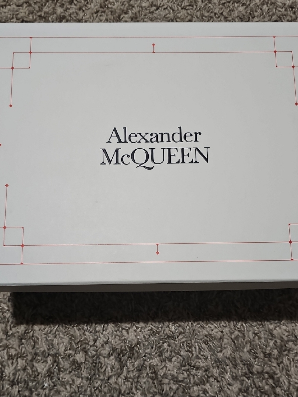 Alexander McQUEEN White/Lust Red Sneakers.